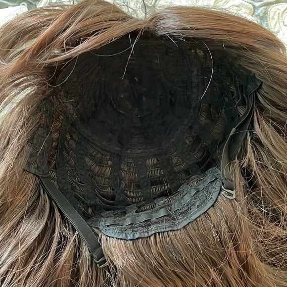 Long Brown Wig with Side Swept Bangs main image 10